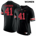Women's Ohio State Buckeyes #41 Tommy Eichenberg Blackout Nike NCAA College Football Jersey For Sale VNB3844JH